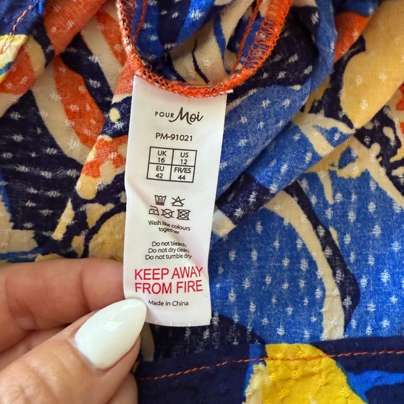 Pour Moi Off-Shoulder Floral Mini Dress, Size 12 - Picture 5 of 6